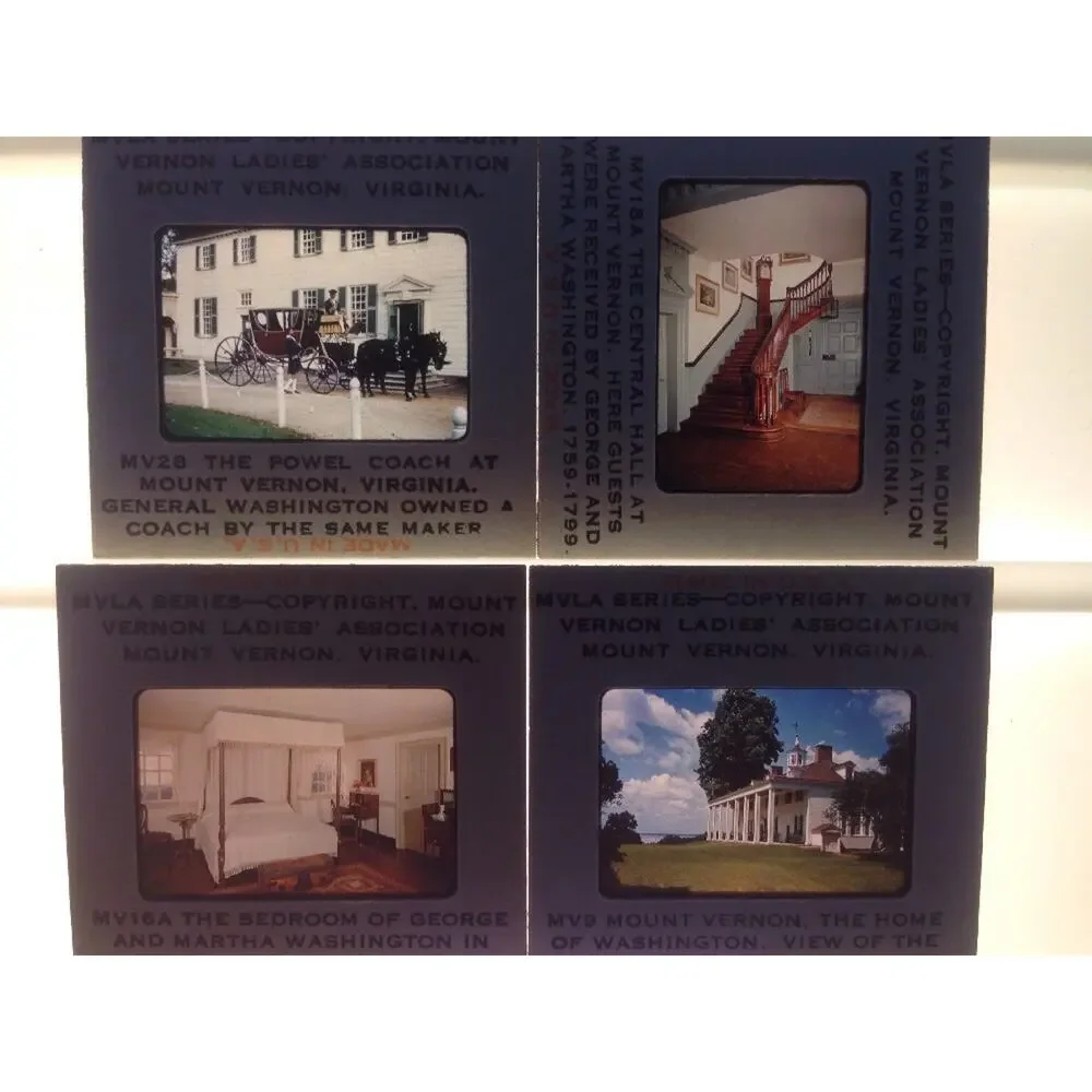 Lot 20 Vintage Mount Vernon Williamsburg Bermuda Souvenir Photograph Color Slide